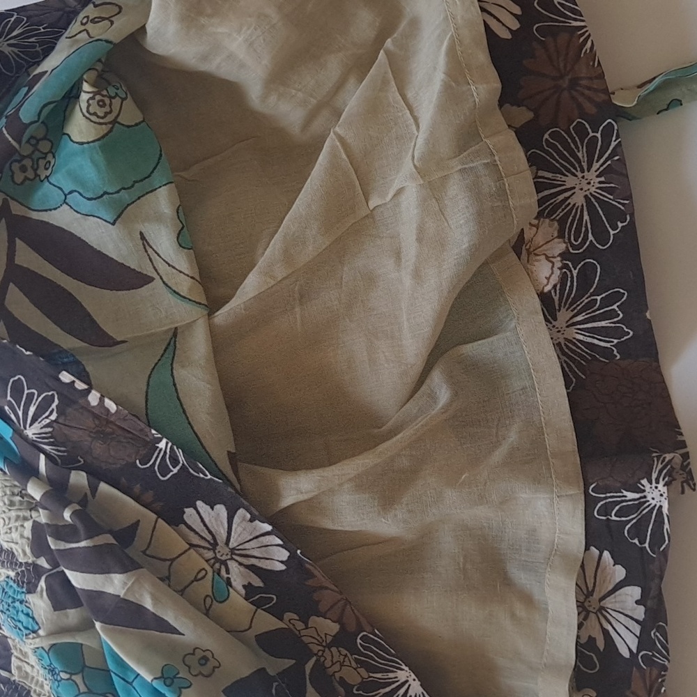 Energie Size S Floral Skirt with Elastic Waist 100% COTTON - Picture 4 of 5